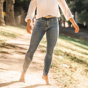 Joe’s High Rise Skinny Ankle Distressed Cuffs